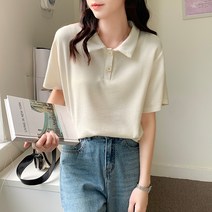 YAPOGI여성 여름 티셔츠 반팔티셔츠 여름 반팔 상의 심플 데일리 반팔티
