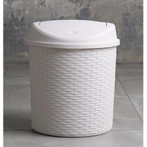 사무실꾸미기 탕비실 라탄휴지통 21L 화장실 모던, 브라운