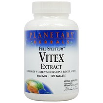 Planetary Herbals 플래니터리 허벌 풀 스팩트럼 바이텍스 추출물 500 mg 120 타블렛