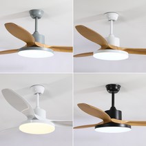 42 48 56 인치 우드그레인 인테리어 실링팬 조명 (3color), [13] 42인치 화이트 + 우드그레인 + 리모컨