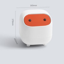 FREELIFE 미니 귀여운 쓰레기통 데스크탑 작은 쓰레기 주방 캔 뚜껑 쓰레기 주최자 분리형 커버 식탁 책상 보관 버킷, 하얀, 4리터, 하얀