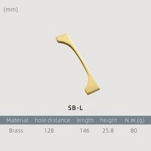 손잡이 대문 화장실 장롱 신발 붙이는 Dooroom 브래스 경감 님이 가구 핸들 북유럽 현대 옷장 드레서 찬장 캐비닛 서랍 상자 라이트 럭셔리 골드 손잡이를 당긴다, SB-L+Others please remark