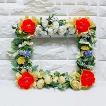 실크플라워 라넌 수목장 미니 리스 추모 성묘 꽃 장례