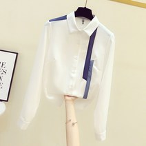 에끌 여자 블라우스 쉬폰 블라우스타투 블링블링 블라우스 쉬폰 가을 -11811