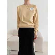 홀가먼트 코튼 라운드 베이직 봄 로로 니트 PS