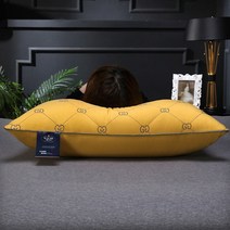 조선호텔베개 마이크로화이바 더블 G 절묘한 자수 바운스 백 베개 숏 부드러운 편안한 침실 침대 수면 5 성급 호텔 홈 성인, [03] High pillow, a05+Middle pillow