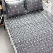 부드럽고 위생적인 사계절 침대 패드, 110X200 패드 SS 사이즈, 네모, 차콜