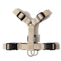 플레이바우 H489 앞섬방지 강아지 하네스 가슴줄 H형, 베이지