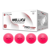 웰키 30구 화이트/컬러 골프공 고반발 비거리 전용 30알 1세트 WELLKY, 핑크, 30개