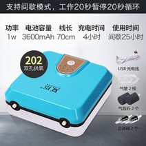 미니 어항 발생기 펌프 소형 가정용 소음방지 충전 휴대식 야외 낚시 USB 산소공급기 교 직류 투웨이 1349533202, 202 블루 화이트 두개 통큰 재다