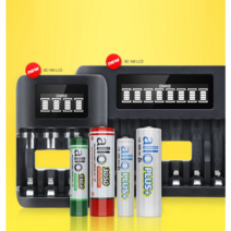 AA 충전지 AAA 건전지 니켈수소전지 4알 충전기, 알로 AAA 1100