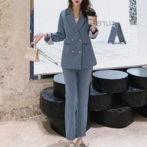 스트릿살롱 위드미 배색 정장 투피스