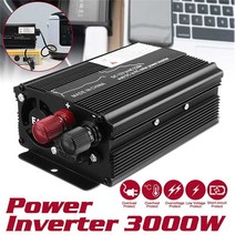 자동차 인버터 12v24v 220v 3000w 전압 변환기 usb 전압 변압기 dc 12v24v to ac 220v 태양광 발전 인버터 자동차, 검은색