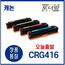 캐논 재생토너 CRG416 MF8030CN MF8040CN 8084CW (K/C/M/Y), CRG416C(파랑)
