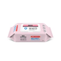 리꼬 유아용품 세정 제균 소독티슈 캡형 50매입, 430g, 10개