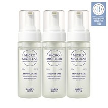 해피바스 마이크로미셀라 솝베리 버블폼 3입옵션 모음, 01 트러블 케어 버블 폼 150ml 3개