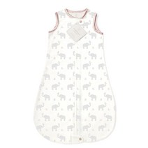 SwaddleDesigns 스와들디자인 양방향 지퍼가 달린 면 침낭 미국산 프리미엄 플란넬 파스텔 블루 리틀 치키 3-6MO, Pink Elephant Chickies_Small 0