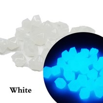300pcs 14mm 빛나는 돌 어두운 자갈에서 빛납니다 홈 정원 장식 야외 정원 바위 장식 piedras 마당 잔디 경로 jardim, 하얀색