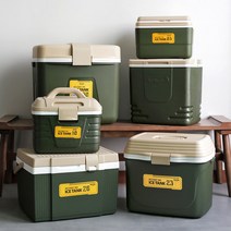 코멕스 피크닉 아이스탱크 핸들 쿨러 휴대용 아이스박스 8.5L-30L, 밀리터리그린 20L