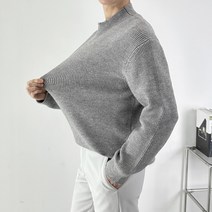 [7컬러][90~105]남자 클리파드 오버핏 캐시라이크 반목 니트