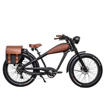 전기자전거 전기자전거렌탈 2021 새로운 큰 타이어 Ebike 26 인치 전기 지방 자전거 빈티지 전자 48v 750w, 02 48V 500W 13AH, 한개옵션1