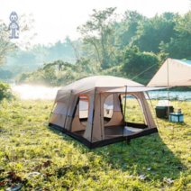 거실형 리빙쉘 텐트 오토 캠핑 대 형 돔 쉘터, 대형(6~7인용), 베이지