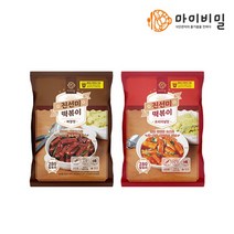 마이비밀 진선미 떡볶이 2종 4팩 구성, 오리지널맛 1팩 + 짜장맛 3팩