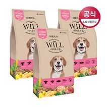 시리우스 윌 노령견용 애견사료 1kg x 3팩, 단품