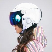 [스노보드복형광] 듀마 위너 스키 스노우보드 고글 일체형 헬멧, 듀마 위너 화이트