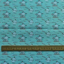 천원단 원단천 너비 145cm Sanrio Pochacco 일본 폴리 에스터 코튼 원단 바느질 옷 패치 워크 퀼트 DIY 재, 06 6_01 0.5yard (45X140cm)
