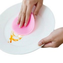 다목적 실리콘 원형 수세미 [랜덤발송 반영구 다용도 채소 야채 설거지 설겆이 주방용품], 랜덤발송