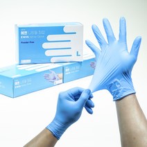 니트릴장갑 식품용 블루 100매, M