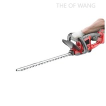 THE OF WANG 충전식 헤지 트리머 휴대용 무선 정원 헤지 트리머, A형배터리 2개충전 1개