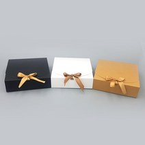 패턴없는 깔끔한 리본 사각 선물상자 대 4개 선물상자접기 선물박스, 블랙