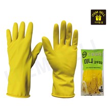 아이템셀 드림 미니 고무장갑 10켤레, 노랑, 소(S), 10개