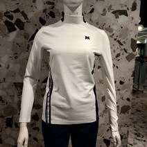 링스골프 여성 골지 모크넥 티셔츠 L21B3TH059