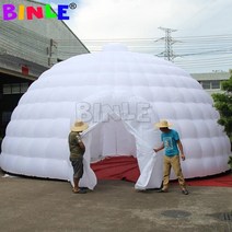 에어로그 공기주입식 팝업 에어텐트사용자 정의 로고 야외 거대한 풍선 돔 텐트 led 흰색 캐노피 공기 이글루 파티 웨딩, 8x4.5m