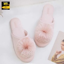 여성 럭셔리 새틴 고급실내화 층간소음슬리퍼 예쁜거실화 홈슬리퍼, 240-245, 핑크