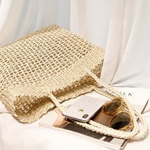 홍대언니 라탄 네트 스퀘어 토트 숄더백 가방 G1220