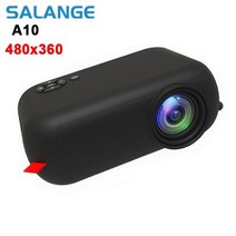 Salange 미니 프로젝터 A10 480360 픽셀 미니 비머 지원 1080P 휴대용 USB 비디오 프로젝터 홈 시어터 키즈 선물 시네마, Black+AU 플러그