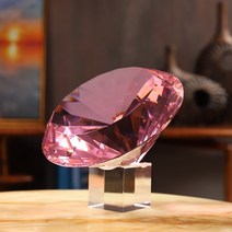 향유고래문진 책누르게 손잡이문진 8 색 크리스탈 문진 패싯 컷 유리 거대한 다이아몬드, 푸른, 150mm