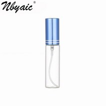 향수 오일 케이스 공병 어메니티 nbyaic 5pcs 샘플 병 병입 5ml10ml 투명 휴대용 고급 여행 화장품 물 스프레이 빈 병., 블루 10ml, 유리