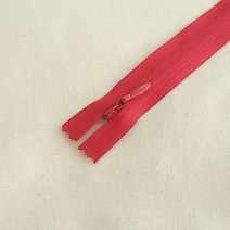 KSK 25cm 콘솔지퍼 숨은지퍼 콘실지퍼 혼솔지퍼 바지지퍼 14색상, 빨강