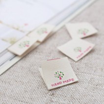 짱패브릭 핑크나무끼움라벨(5장)