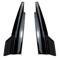 에어댐 호환용 리어 범퍼 디퓨저 사이드 스플리터 PP 카본 룩 바디 키트 메르세데스 벤츠 CLA 클래스 C11, 01 Glossy Black
