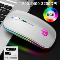 레이저 무선 마우스 usb 충전식 노트북 가있는 새로운 블루투스 rgb mause 데스크탑 pc 컴퓨터 usb 광학, 기본 스타일 실버
