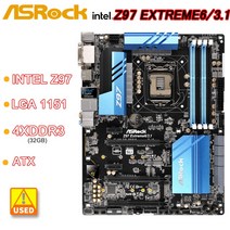 ASRock-Z97 EXTREME6/3.1 마더보드 LGA 1150 IntelZ97 5 세대 인텔 코어 i7i5i3 cpus 4xDDR3 64GB USB 3.1, 한개옵션0