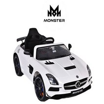 [몬스터 토이즈] 몬스터토이즈 벤츠 SLS 유아 아이 자동차 전동차 아기 장난감 AMG, 화이트