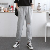 [쏭스타일] 원탑헤짐조거팬츠