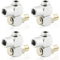 TAILONZ PNEUMATIC 4p 14 인치 Air Tool Swivel Fitting 360 Degree Hose Connector Industrial Portable Ada, 4PCS